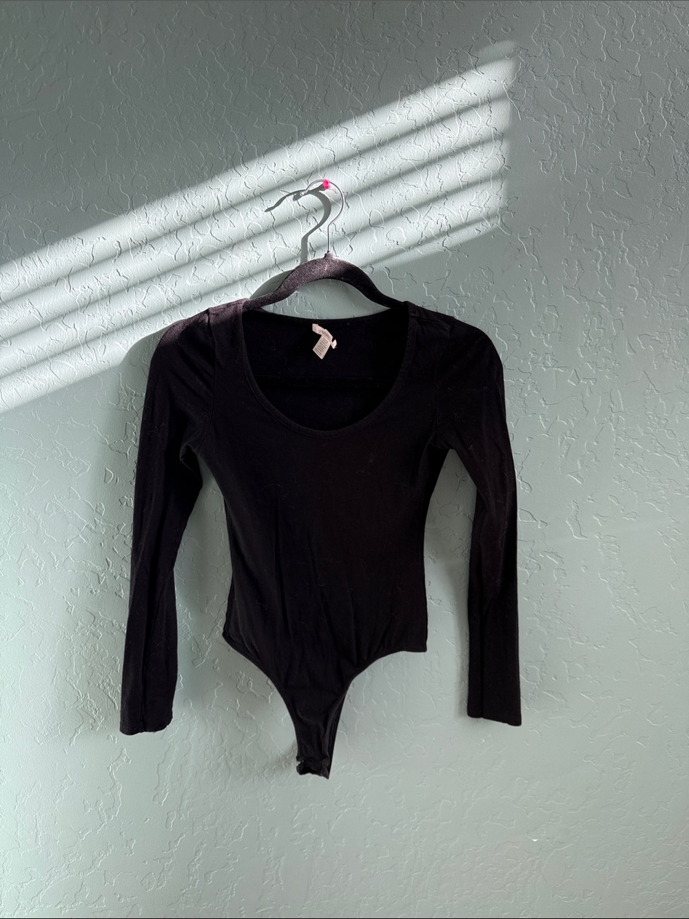 Black Long-Sleeve Teens One-Piece Bodysuit